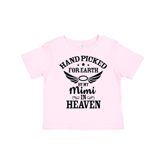 Inktastic Handpicked for Earth By My Mimi in Heaven with Angel Wings Boys or Girls Toddler T-Shirt
