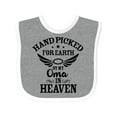 thumbnail image 1 of Inktastic Handpicked for Earth By My Oma in Heaven with Angel Wings Boys or Girls Baby Bib, 1 of 4
