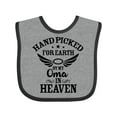 thumbnail image 1 of Inktastic Handpicked for Earth By My Oma in Heaven with Angel Wings Boys or Girls Baby Bib, 1 of 4