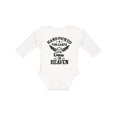 thumbnail image 1 of Inktastic Handpicked for Earth By My Oma in Heaven with Angel Wings Boys or Girls Long Sleeve Baby Bodysuit, 1 of 5