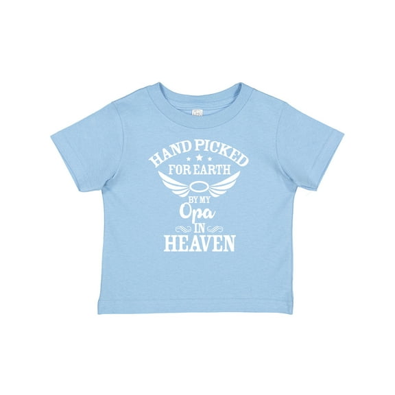 Inktastic Handpicked for Earth By My Opa in Heaven with Angel Wings Boys or Girls Baby T-Shirt