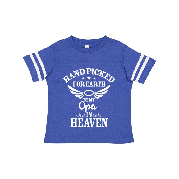 Inktastic Handpicked for Earth by My Opa in Heaven with Angel Wings Boys or Girls Toddler T-Shirt