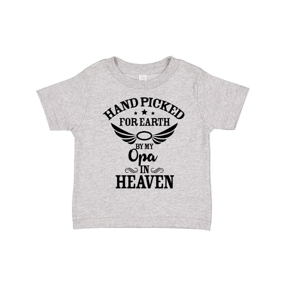 Inktastic Handpicked for Earth By My Opa in Heaven with Angel Wings Boys or Girls Toddler T-Shirt