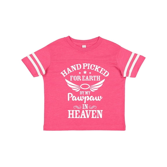 Inktastic Handpicked for Earth By My Pawpaw in Heaven with Angel Wings Boys or Girls Toddler T-Shirt