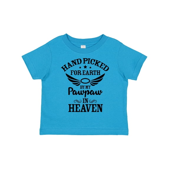 Inktastic Handpicked for Earth By My Pawpaw in Heaven with Angel Wings Boys or Girls Toddler T-Shirt