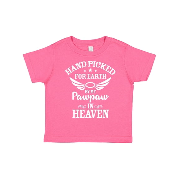 Inktastic Handpicked for Earth By My Pawpaw in Heaven with Angel Wings Boys or Girls Toddler T-Shirt