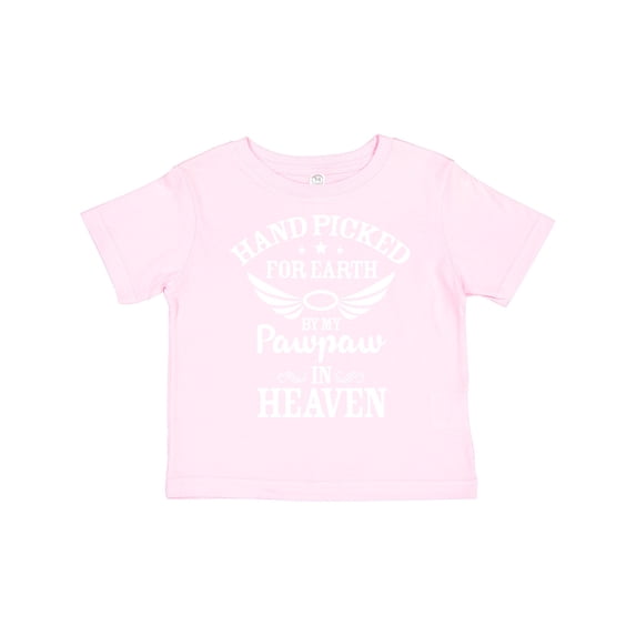 Inktastic Handpicked for Earth By My Pawpaw in Heaven with Angel Wings Boys or Girls Toddler T-Shirt