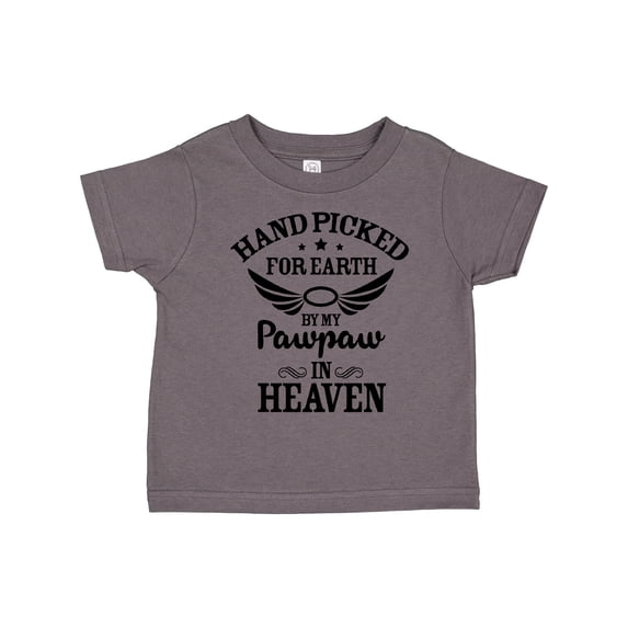 Inktastic Handpicked for Earth By My Pawpaw in Heaven with Angel Wings Boys or Girls Toddler T-Shirt
