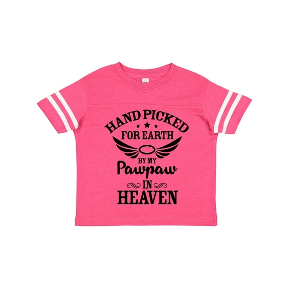 Inktastic Handpicked for Earth By My Pawpaw in Heaven with Angel Wings Boys or Girls Toddler T-Shirt