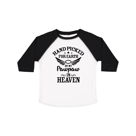 Inktastic Handpicked for Earth By My Pawpaw in Heaven with Angel Wings Boys or Girls Toddler T-Shirt