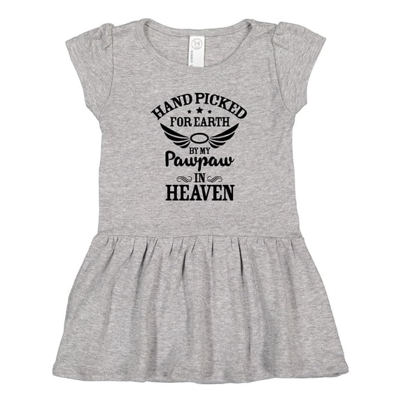 Inktastic Handpicked for Earth By My Pawpaw in Heaven with Angel Wings Girls Toddler Dress