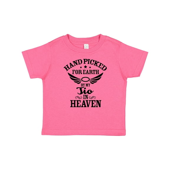 Inktastic Handpicked for Earth by My Tio in Heaven with Angel Wings Boys or Girls Baby T-Shirt