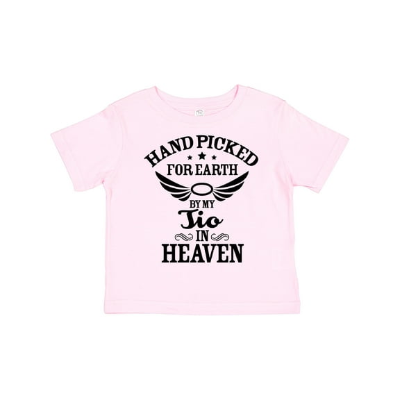 Inktastic Handpicked for Earth By My Tio in Heaven with Angel Wings Boys or Girls Toddler T-Shirt
