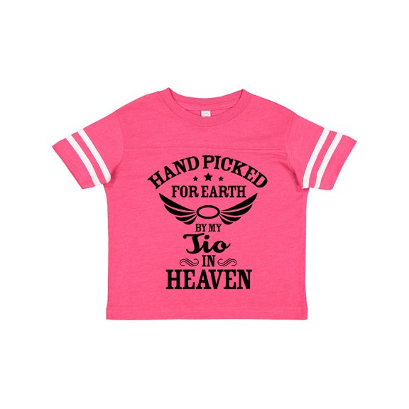 Inktastic Handpicked for Earth By My Tio in Heaven with Angel Wings Boys or Girls Toddler T-Shirt