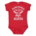 thumbnail image 1 of Inktastic Handpicked for Earth by My Aunt in Heaven with Angel Wings Boys or Girls Baby Bodysuit, 1 of 5