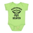 thumbnail image 1 of Inktastic Handpicked for Earth by My Aunt in Heaven with Angel Wings Boys or Girls Baby Bodysuit, 1 of 5