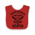 thumbnail image 1 of Inktastic Handpicked for Earth by My Auntie in Heaven with Angel Wings Boys or Girls Baby Bib, 1 of 4
