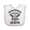 thumbnail image 1 of Inktastic Handpicked for Earth by My Auntie in Heaven with Angel Wings Boys or Girls Baby Bib, 1 of 4