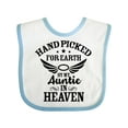 thumbnail image 1 of Inktastic Handpicked for Earth by My Auntie in Heaven with Angel Wings Boys or Girls Baby Bib, 1 of 4