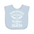 thumbnail image 1 of Inktastic Handpicked for Earth by My Brother in Heaven Angel Wings Boys or Girls Baby Bib, 1 of 4