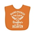 thumbnail image 1 of Inktastic Handpicked for Earth by My Brother in Heaven Angel Wings Boys or Girls Baby Bib, 1 of 4
