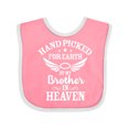 thumbnail image 1 of Inktastic Handpicked for Earth by My Brother in Heaven Angel Wings Boys or Girls Baby Bib, 1 of 4