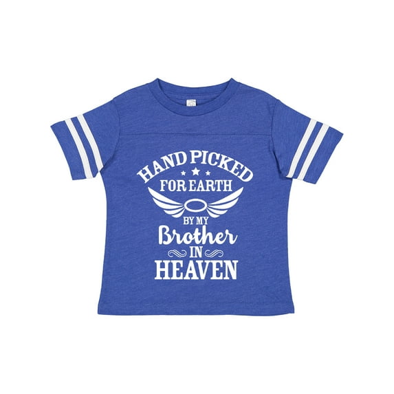 Inktastic Handpicked for Earth by My Brother in Heaven Angel Wings Boys or Girls Toddler T-Shirt