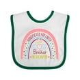 thumbnail image 1 of Inktastic Handpicked for Earth by My Brother in Heaven Rainbow Boys or Girls Baby Bib, 1 of 4