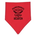 thumbnail image 1 of Inktastic Handpicked for Earth by My Cousin in Heaven with Angel Wings Baby Bandana Bib, 1 of 4