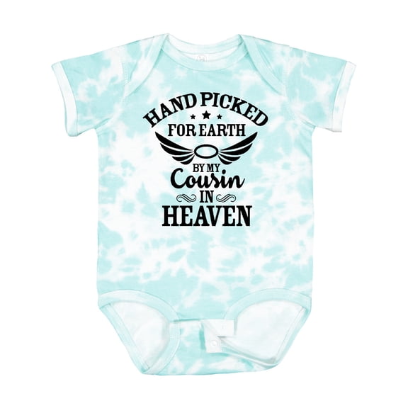 Inktastic Handpicked for Earth by My Cousin in Heaven with Angel Wings Boys or Girls Baby Bodysuit