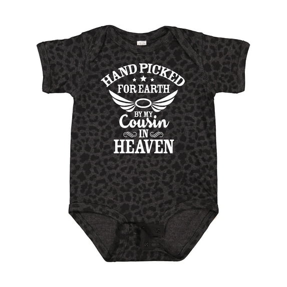 Inktastic Handpicked for Earth by My Cousin in Heaven with Angel Wings Boys or Girls Baby Bodysuit