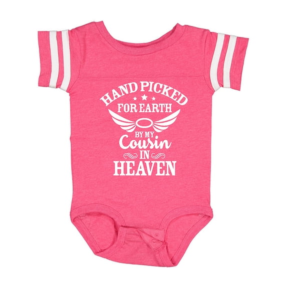 Inktastic Handpicked for Earth by My Cousin in Heaven with Angel Wings Boys or Girls Baby Bodysuit