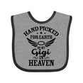 thumbnail image 1 of Inktastic Handpicked for Earth by My Gigi in Heaven with Angel Wings Boys or Girls Baby Bib, 1 of 4