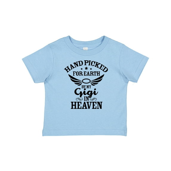 Inktastic Handpicked for Earth by My Gigi in Heaven with Angel Wings Boys or Girls Baby T-Shirt