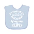 thumbnail image 1 of Inktastic Handpicked for Earth by My Grammy in Heaven with Angel Wings Boys or Girls Baby Bib, 1 of 4