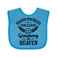 thumbnail image 1 of Inktastic Handpicked for Earth by My Grammy in Heaven with Angel Wings Boys or Girls Baby Bib, 1 of 4