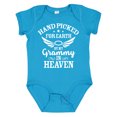thumbnail image 1 of Inktastic Handpicked for Earth by My Grammy in Heaven with Angel Wings Boys or Girls Baby Bodysuit, 1 of 5