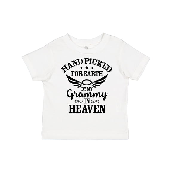 Inktastic Handpicked for Earth by My Grammy in Heaven with Angel Wings Boys or Girls Toddler T-Shirt