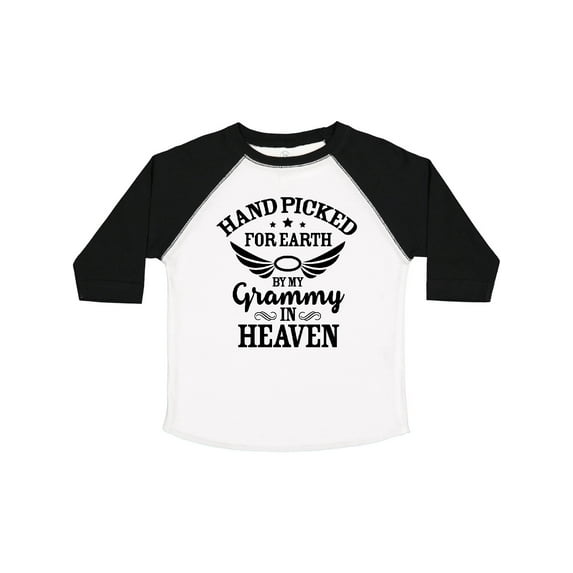 Inktastic Handpicked for Earth by My Grammy in Heaven with Angel Wings Boys or Girls Toddler T-Shirt