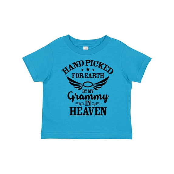 Inktastic Handpicked for Earth by My Grammy in Heaven with Angel Wings Boys or Girls Toddler T-Shirt