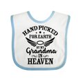 thumbnail image 1 of Inktastic Handpicked for Earth by My Grandma in Heaven Angel Wings Boys or Girls Baby Bib, 1 of 4