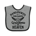 thumbnail image 1 of Inktastic Handpicked for Earth by My Grandma in Heaven Angel Wings Boys or Girls Baby Bib, 1 of 4