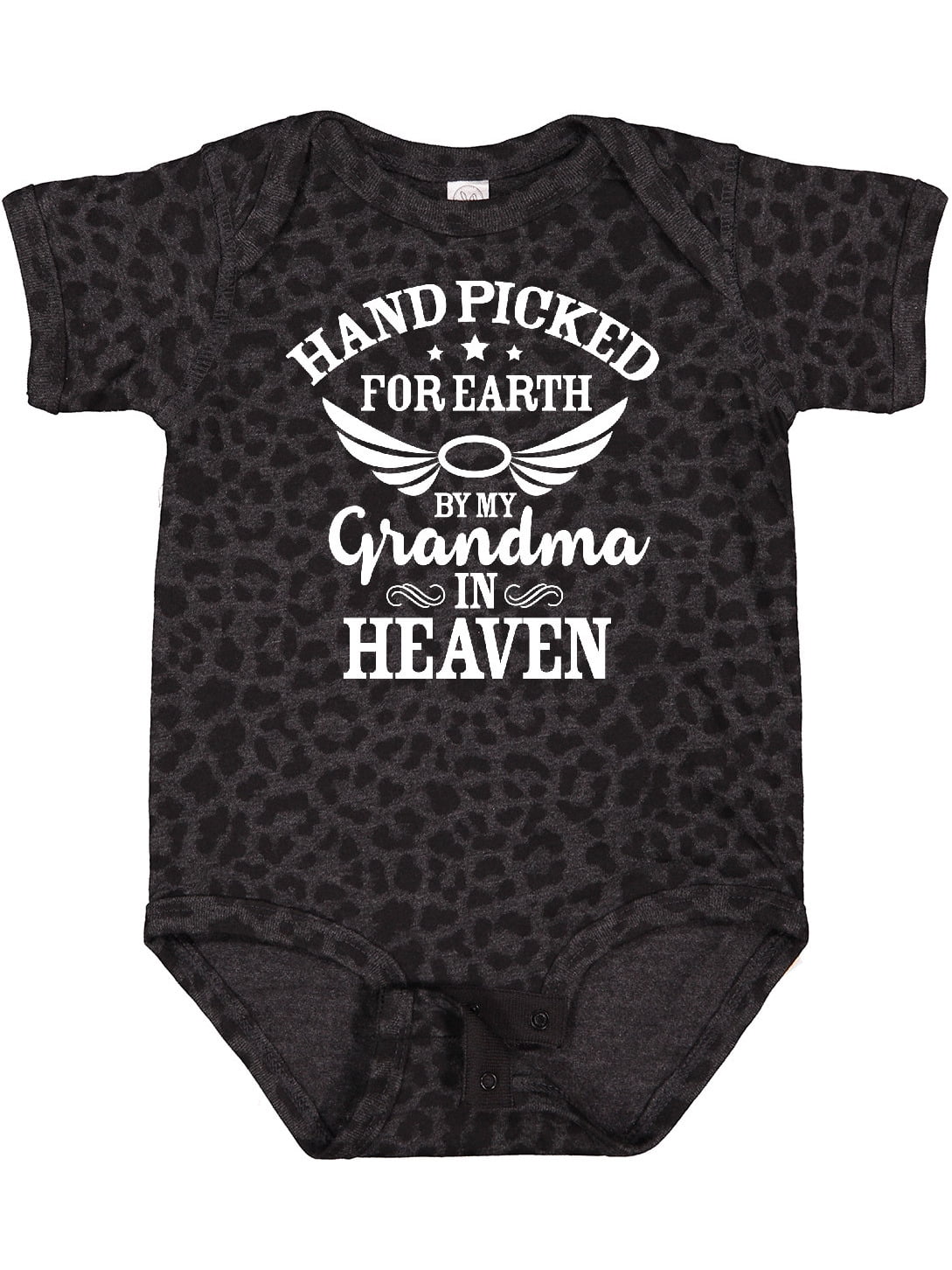 Inktastic Handpicked for Earth by My Grandma in Heaven Angel Wings Boys or Girls Baby Bodysuit
