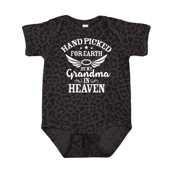 Inktastic Handpicked for Earth by My Grandma in Heaven Angel Wings Boys or Girls Baby Bodysuit