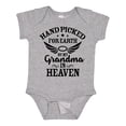 thumbnail image 1 of Inktastic Handpicked for Earth by My Grandma in Heaven Angel Wings Boys or Girls Baby Bodysuit, 1 of 5