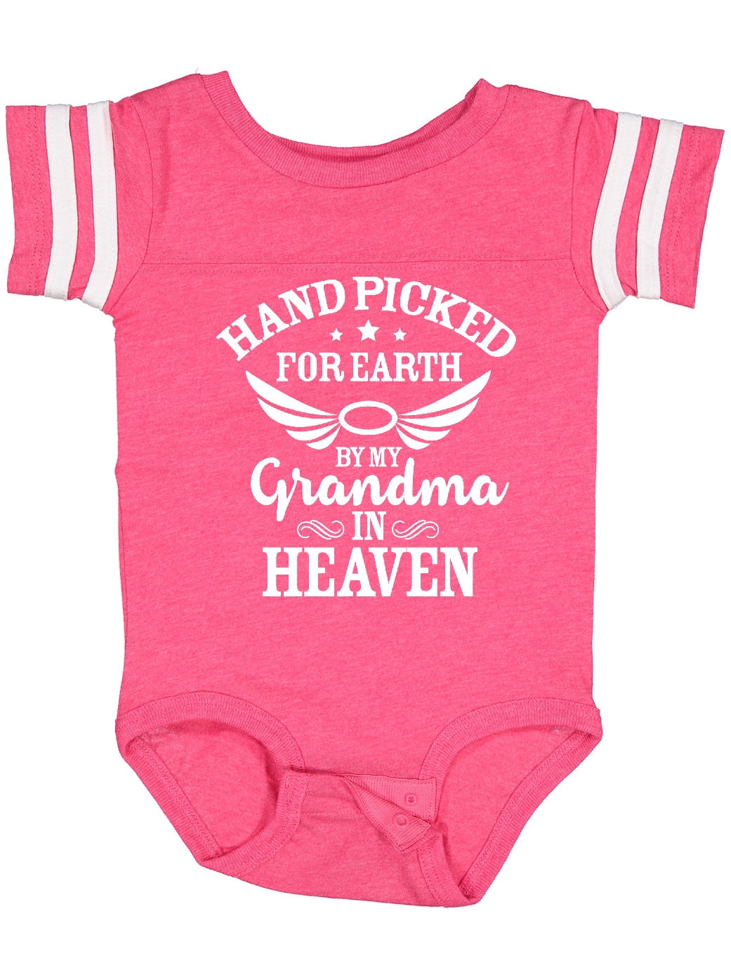 Inktastic Handpicked for Earth by My Grandma in Heaven Angel Wings Boys or Girls Baby Bodysuit