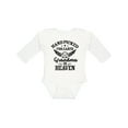 thumbnail image 1 of Inktastic Handpicked for Earth by My Grandma in Heaven Angel Wings Boys or Girls Long Sleeve Baby Bodysuit, 1 of 5