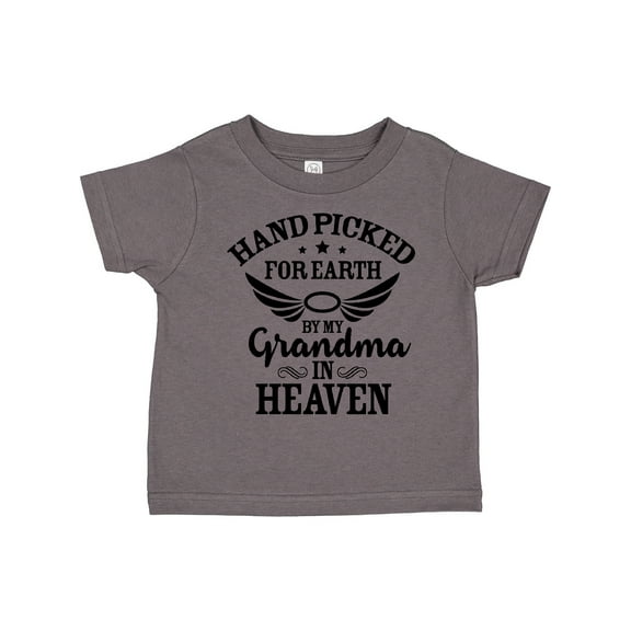 Inktastic Handpicked for Earth by My Grandma in Heaven Angel Wings Boys or Girls Toddler T-Shirt