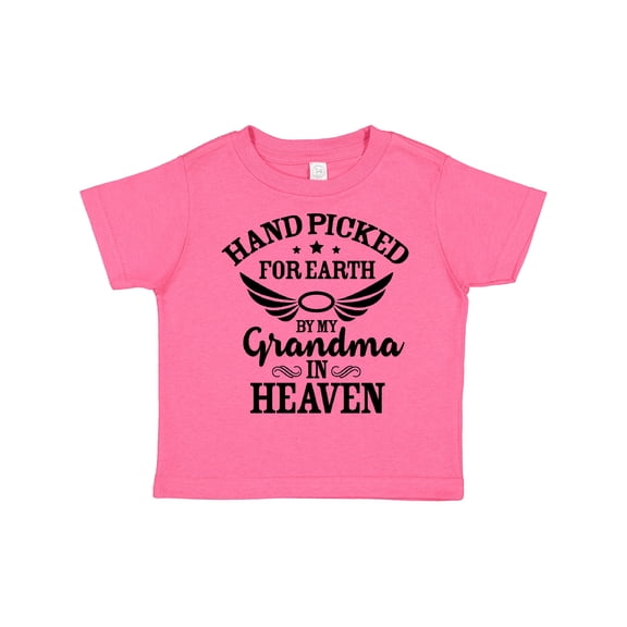 Inktastic Handpicked for Earth by My Grandma in Heaven Angel Wings Boys or Girls Toddler T-Shirt