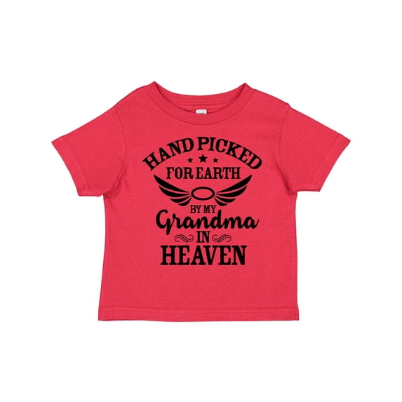 Inktastic Handpicked for Earth by My Grandma in Heaven Angel Wings Boys or Girls Toddler T-Shirt